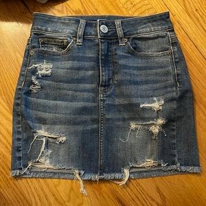 american eagle denim skirt